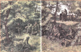 Иллюстрация из книги А.Твардовского "Василий Тёркин", художник И.Бруни